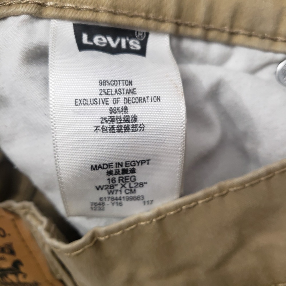 Levi's 511 Pants Youth 28x38 Tan Slim Fit Pockets - Picture 6 of 11